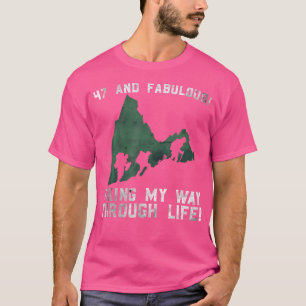 Camiseta Senderismo De 47 Años Montaña De Cuarenta Y Siete 