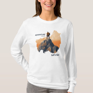 Camiseta Senderismo de aventura, aventura a la espera, vamo