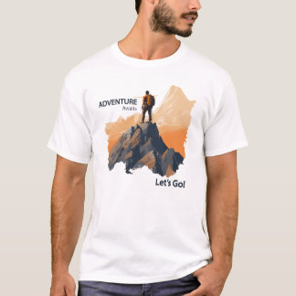 Camiseta Senderismo de aventura, aventura a la espera, vamo