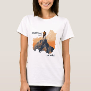 Camiseta Senderismo de aventura, aventura a la espera, vamo