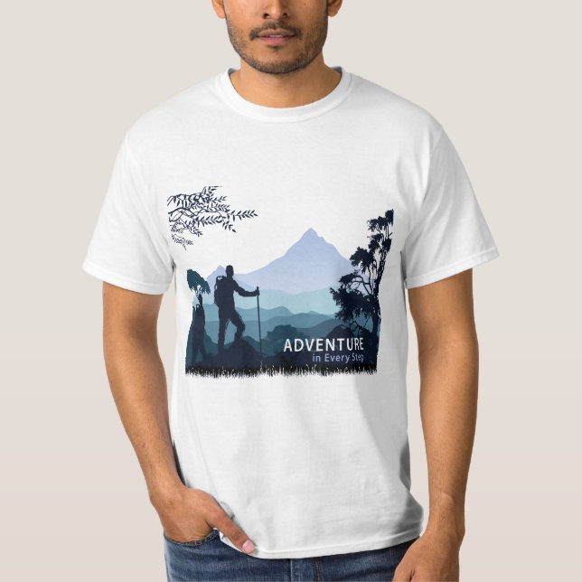 Camiseta Senderismo de aventura, aventura en cada paso (Anverso)