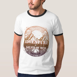 Camiseta Senderismo de aventura, aventura es un estado ment