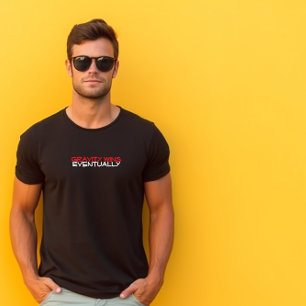 Camiseta Senderismo de trail camping humor negro rojo