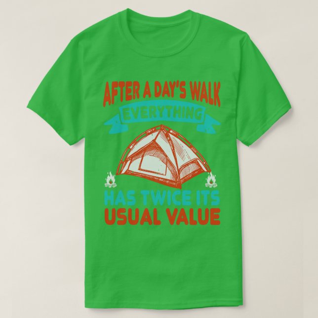 Camiseta Senderismo Después De Un Día A Pie (Diseño del anverso)