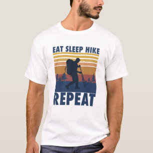 Camiseta Senderismo diciendo regalos comiendo alza de sueñ