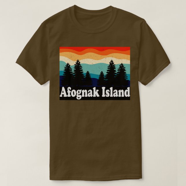 Camiseta Senderismo divertido en la isla de Afognak (Diseño del anverso)