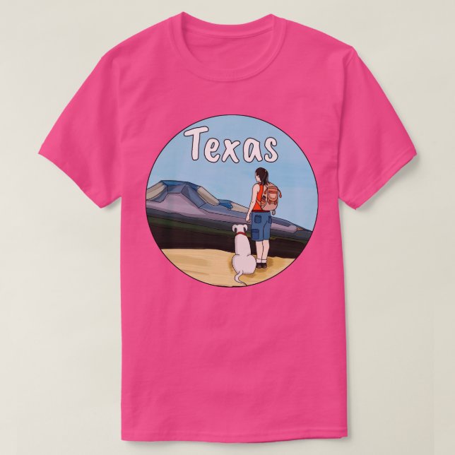 Camiseta Senderismo en Texas (Diseño del anverso)