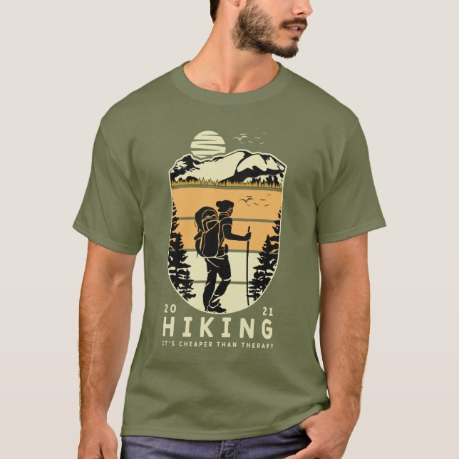 Camiseta Senderismo es más barato que la terapia (Anverso)