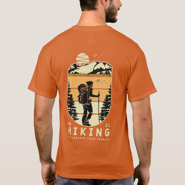 Camiseta Senderismo es más barato que la terapia (Reverso)