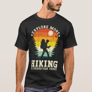 Camiseta Senderismo Es más barato que la terapia Hike Hiker