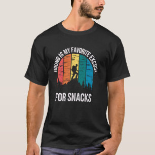 Camiseta Senderismo Es Mi Excusa Favorita Para Snacks Diver