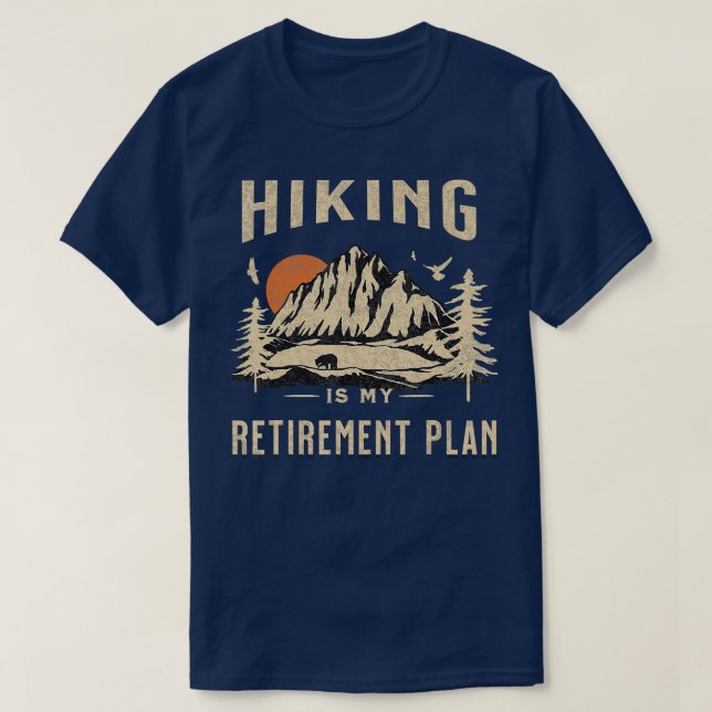Camiseta Senderismo es mi plan de retiro divertido (Diseño del anverso)