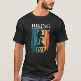 Camiseta Senderismo es mi terapeuta Silhouette Hiker