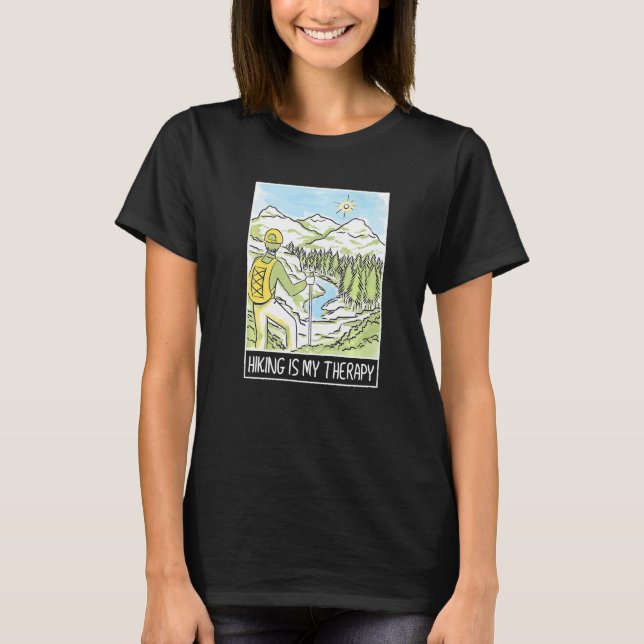 Camiseta Senderismo es mi terapia (Anverso)