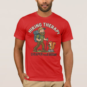 Camiseta Senderismo es mi terapia - Divertido Tee de aventu