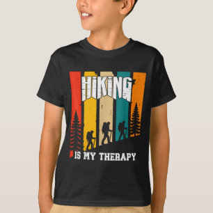Camiseta Senderismo es mi terapia para hombres amantes muje