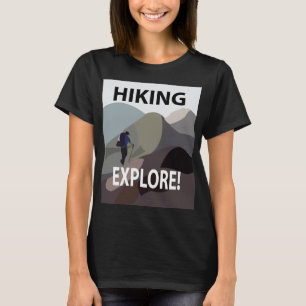 Camiseta Senderismo Explorar Montañas Aventura Senderismo 