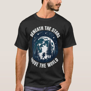 Camiseta Senderismo femenino. Bajo las estrellas, sobre el