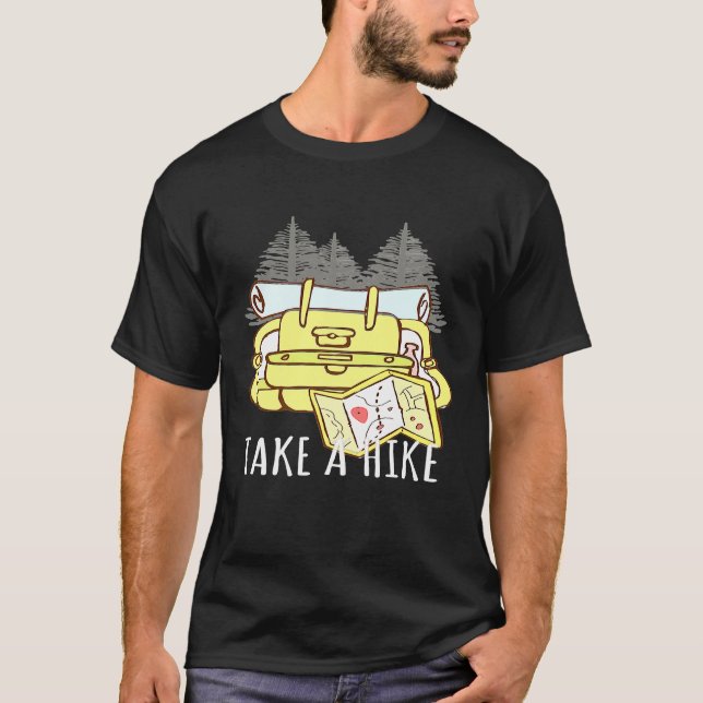 Camiseta Senderismo Gracioso Camping (Anverso)