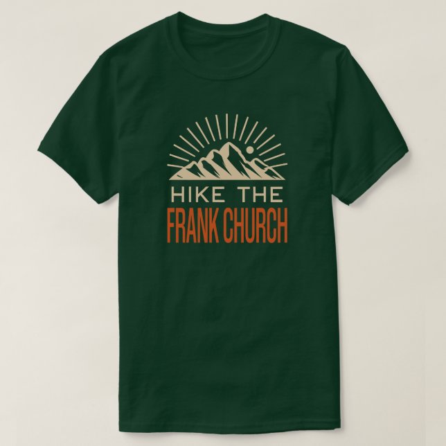 Camiseta Senderismo La Iglesia de Frank Wilderness Idaho Su (Diseño del anverso)