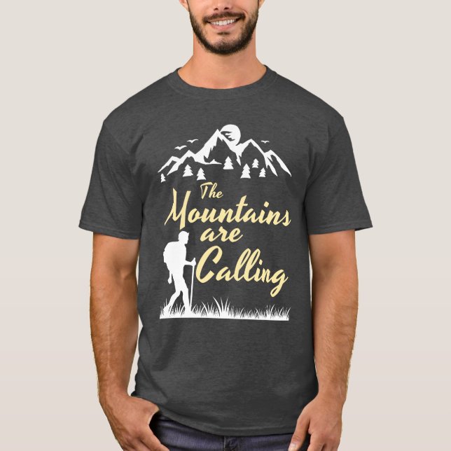 Camiseta Senderismo Las montañas llaman (Anverso)