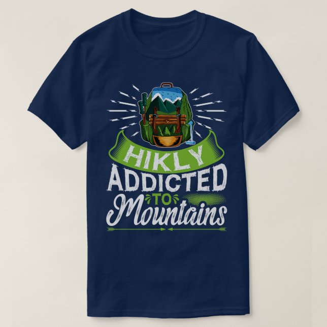 Camiseta Senderismo Mochila Montaña Naturaleza Hiker (Diseño del anverso)