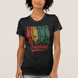 Camiseta Senderismo Montañas estilo retro