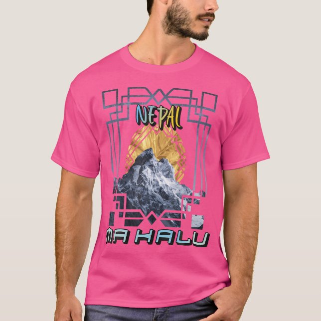 Camiseta Senderismo Nepal Makalu Montaña - Alpinismo en la  (Anverso)