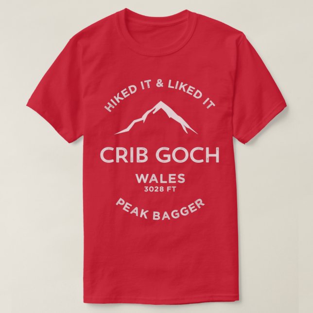 Camiseta Senderismo por Crib Goch Wales  (Diseño del anverso)