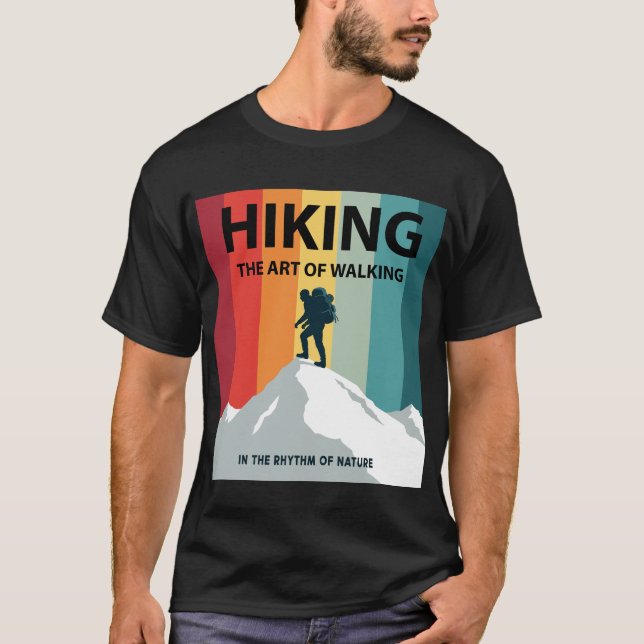 Camiseta Senderismo por el arte de la naturaleza (Anverso)