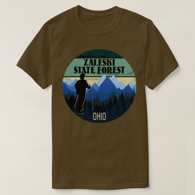 Camiseta Senderismo por el bosque del estado de Zaleski, mo (Diseño del anverso)