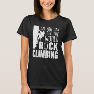 Camiseta Senderismo por el Chica de escalada de rock Climbe