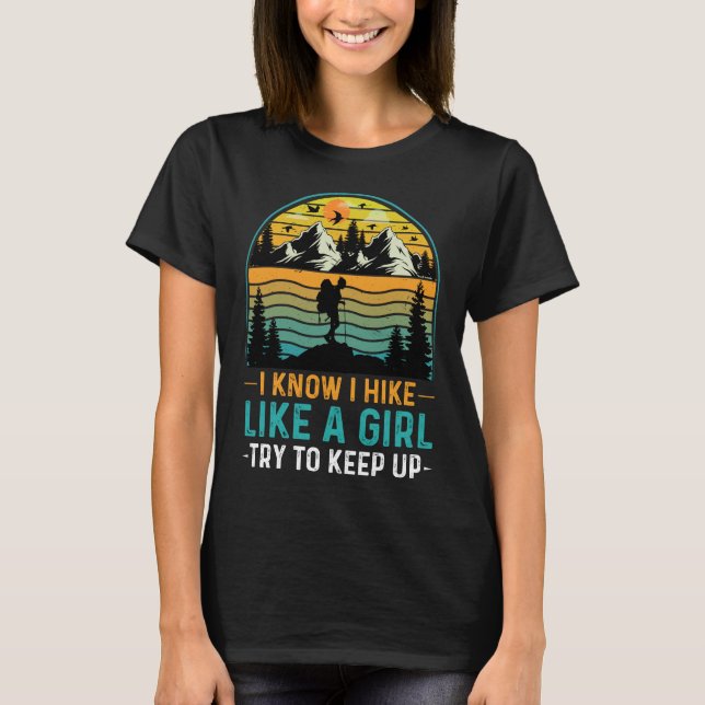Camiseta Senderismo por el diseño femenino (Anverso)