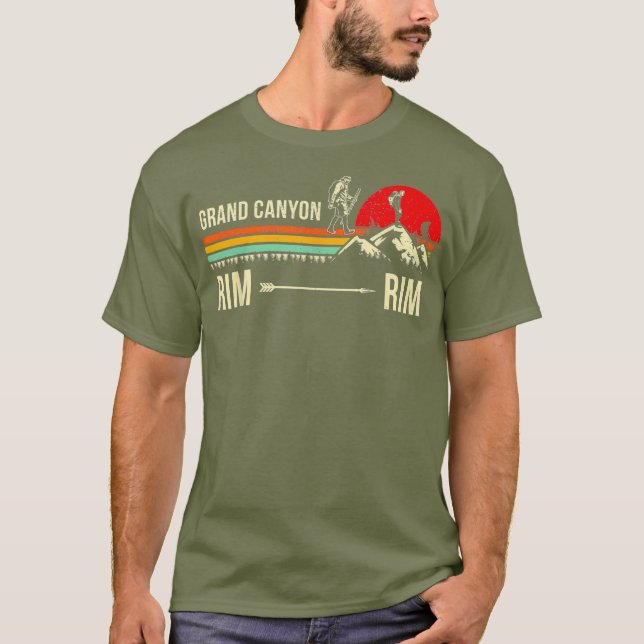 Camiseta Senderismo por el Gran Cañón - Regalo de senderism (Anverso)