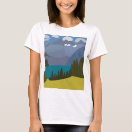 Camiseta Senderismo por el lago de los Alpes