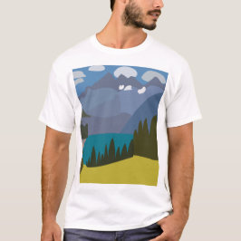 Camiseta Senderismo por el lago de los Alpes