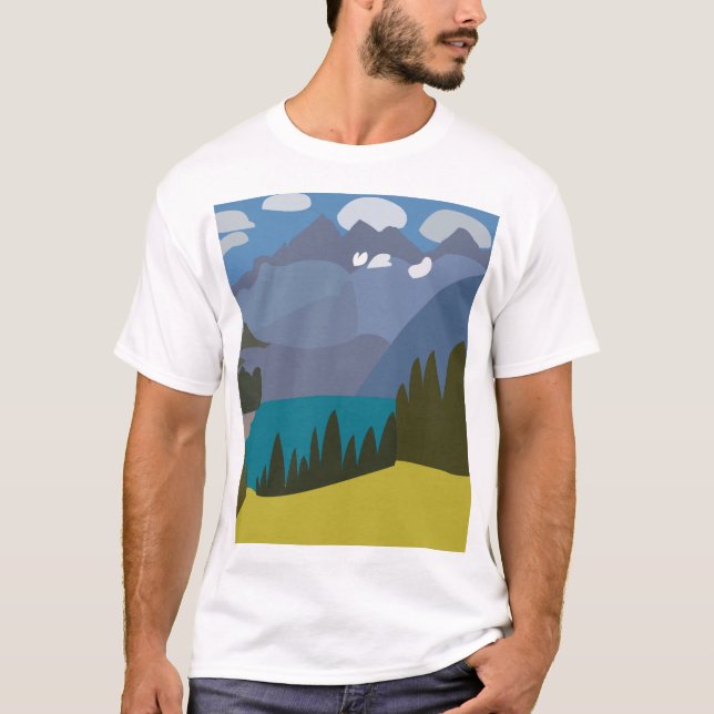 Camiseta Senderismo por el lago de los Alpes (Anverso)