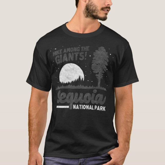 Camiseta Senderismo por el parque nacional de Sequoia con g (Anverso)