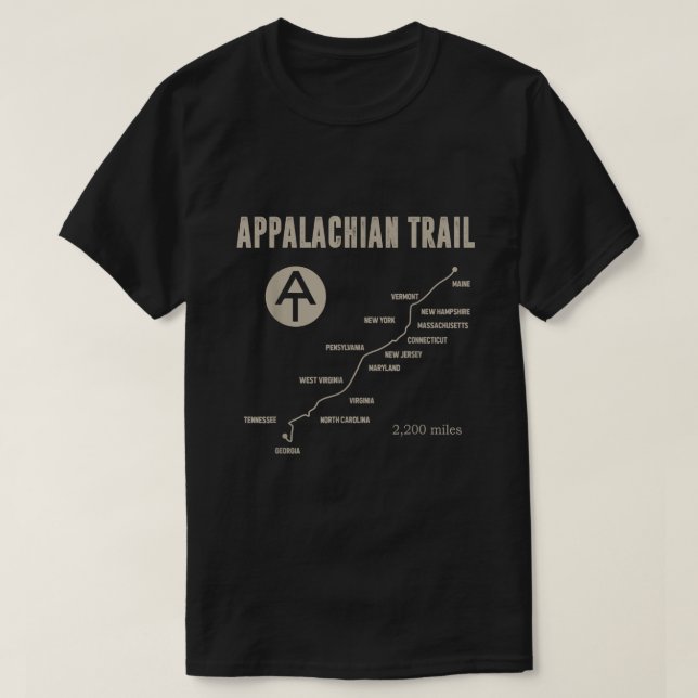 Camiseta Senderismo por el sendero de los appalaches (Diseño del anverso)