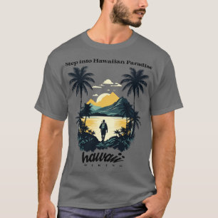Camiseta Senderismo por Hawái en el paraíso hawaiano