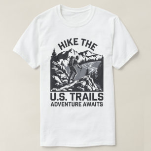 Camiseta Senderismo por la aventura de los senderos de EE.U