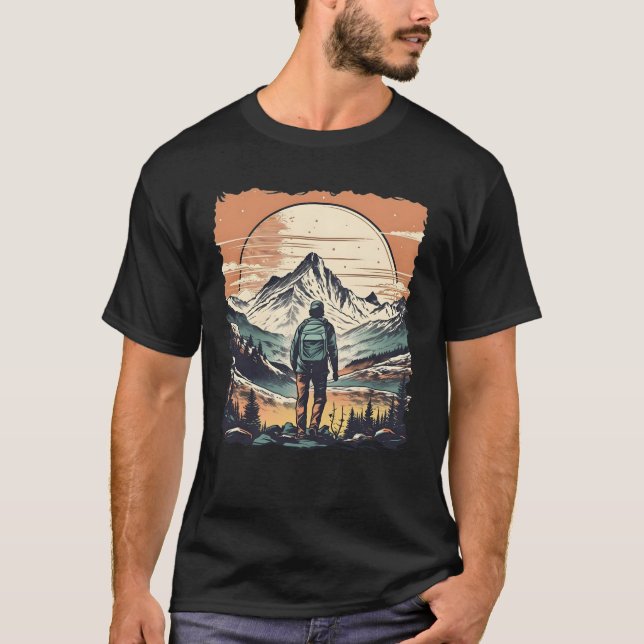 Camiseta Senderismo por la montaña (Anverso)