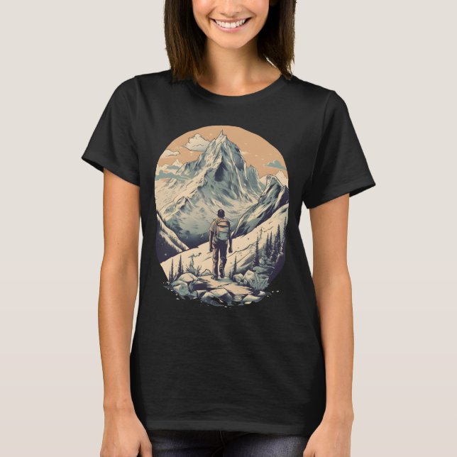 Camiseta Senderismo por la montaña (Anverso)