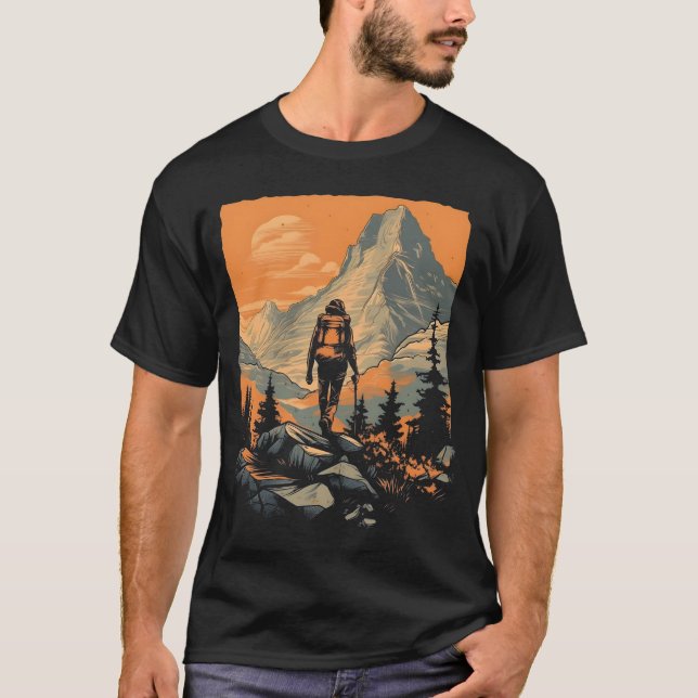 Camiseta Senderismo por la montaña (Anverso)