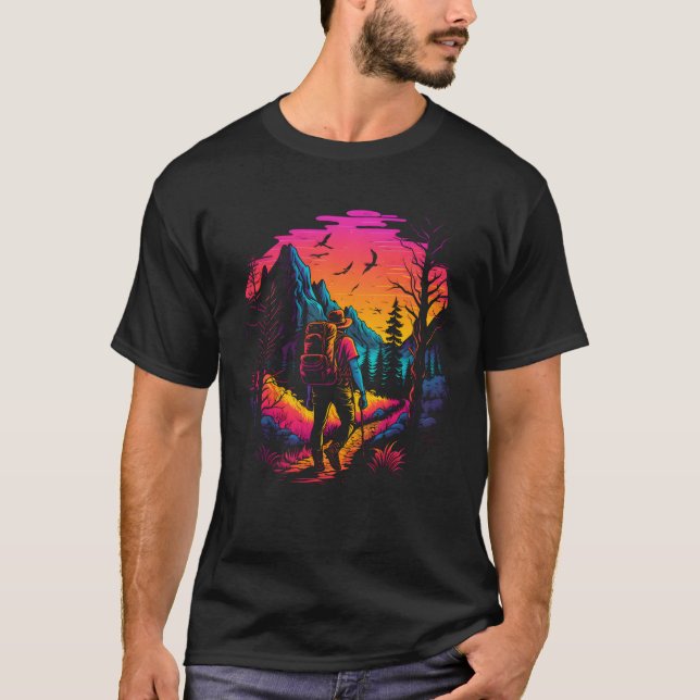 Camiseta Senderismo por la montaña (Anverso)