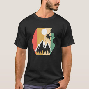 Camiseta Senderismo por la montaña montañosa de la escalada
