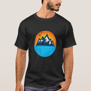 Camiseta Senderismo por la montaña Sunset Retro Senderismo