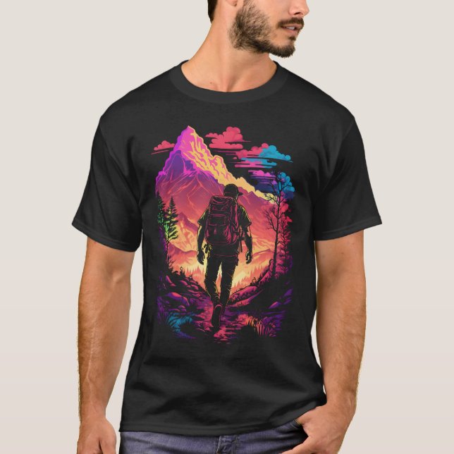 Camiseta Senderismo Por Las Montañas (Anverso)