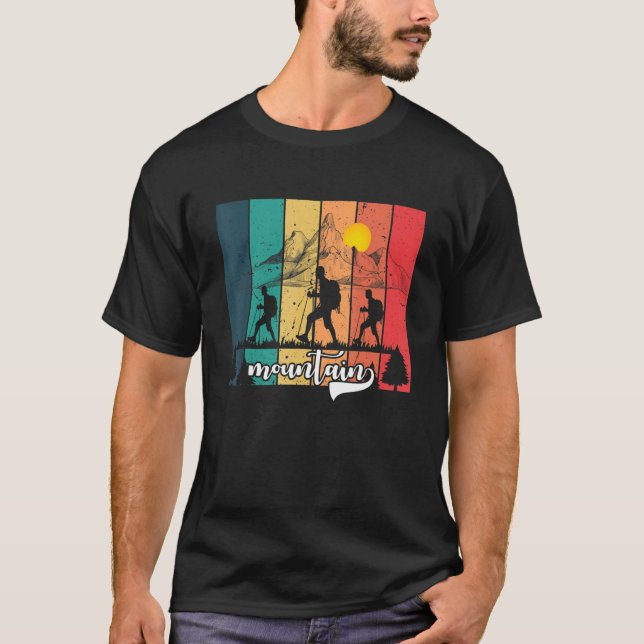 Camiseta Senderismo por las montañas (Anverso)