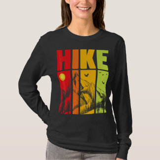 Camiseta Senderismo Por Montaña Y Senderismo Retro Vinta